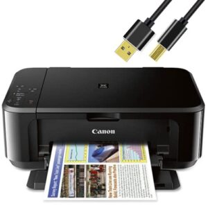 neego canon wireless photo printer all-in-one color inkjet printer print, copy, scan and mobile device and tablet printing with 6 ft printer cable