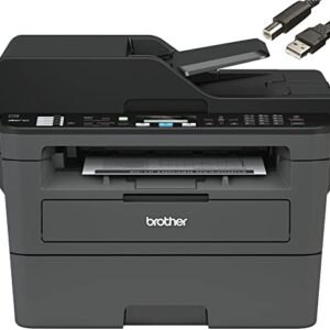 Brother MFC-L2690DW Monochrome Laser All-in-One Printer, Print Scan Copy Fax, Auto 2-Sided Printing, Wireless Connectivity, 26ppm, 250-sheet, Compatible with Alexa, Bundle with JAWFOAL Printer Cable