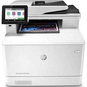 hp color laserjet pro mfp m479fdn all-in-one laser printer, print&copy&scan&fax, 28ppm, 600x600dpi, auto 2-sided printing, 4.3″ color touchscreen display, ethernet, no wi-fi, lanbertent printer cable