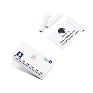 phomemo m04as mini printer with 110mm white adhesive paper bundle