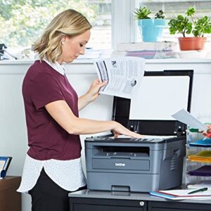 Brother HL-L2390DW Compact Monochrome All-in-One Laser Printer, Print Scan Copy, Auto 2-Sided Printing, 2400 x 600 dpi, 32 ppm, 250 Sheets, Compatible with Alexa, Bundle with JAWFOAL Printer Cable