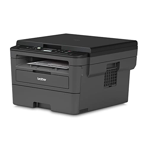 Brother HL-L2390DW Compact Monochrome All-in-One Laser Printer, Print Scan Copy, Auto 2-Sided Printing, 2400 x 600 dpi, 32 ppm, 250 Sheets, Compatible with Alexa, Bundle with JAWFOAL Printer Cable