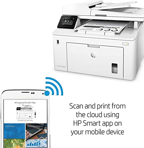 HP Laserjet Pro MFP M227fdw Wireless Monochrome All-in-One Laser Printer, Mobile Print&Copy&Scan&Fax, 1200x1200 dpi, 30ppm, Auto Duplex Print, 2.7" Color TS, Wi-Fi, Ethernet, Lanbertent Printer Cable