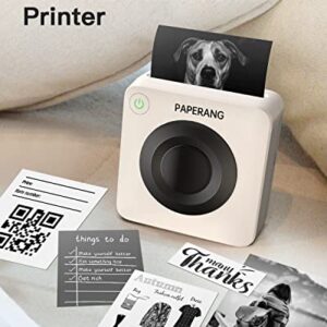 paperang P3 Portable Printer, 300 DPI Thermal Label Printer, Wireless Bluetooth Printer, Supports 3-Inch (80mm) Inkless Printing for Labels, Stickers, Images, QR Codes, and More - White