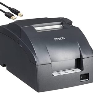 Epson TM-U220B Dot Matrix Compact POS Impact Receipt and Kitchen Label Printer - USB, Ethernet and DK Port Connectivity - Print Speeds up to 6.0 lps, 4 Lines Per Second, Auto-Cutter, DAODYANG