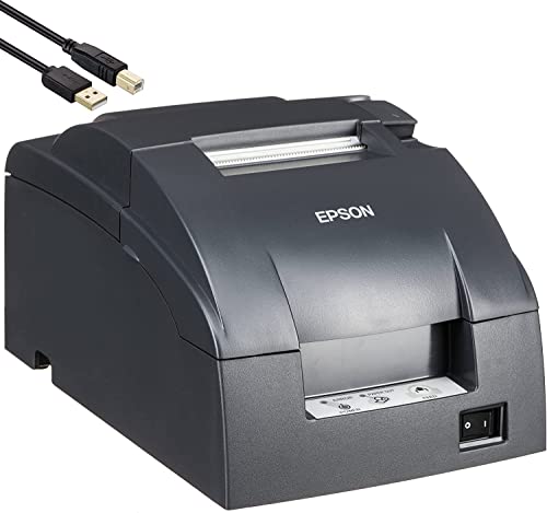 Epson TM-U220B Dot Matrix Compact POS Impact Receipt and Kitchen Label Printer - USB, Ethernet and DK Port Connectivity - Print Speeds up to 6.0 lps, 4 Lines Per Second, Auto-Cutter, DAODYANG