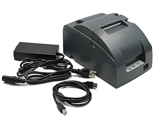 Epson TM-U220B Dot Matrix Compact POS Impact Receipt and Kitchen Label Printer - USB, Ethernet and DK Port Connectivity - Print Speeds up to 6.0 lps, 4 Lines Per Second, Auto-Cutter, DAODYANG