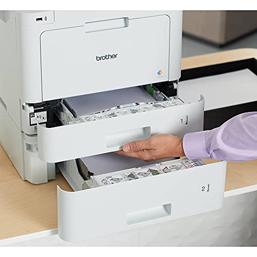 Brother Business Color Laser Printer, HL-L8360CDW, Wireless Printing, Mobile Cloud Printing, 2.7" LCD, Auto 2-Sided Printing, Speed Up to 33ppm, Ethernet, NFC Connectivity, White, BROAGE printer cable