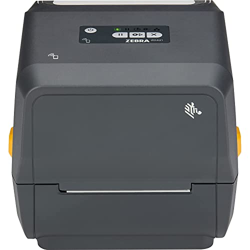 ZEBRA ZD421 300 dpi Thermal Transfer and Direct Thermal Desktop Label Printer - USB, USB Host and Bluetooth Connectivity - 4 IPS, 4.27" Max Print Width Monochrome Barcode Printer - JTTANDS