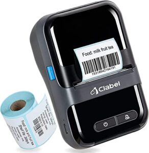 clabel label maker, 220b portable barcode printer, mini wireless thermal label maker printer for jewelry, clothing, barcode, compatible with android & ios system for retail, qr code, small business