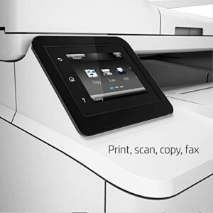 HP Laserjet Pro MFP M227fdw All-in-One Wireless NFC Monochrome Laser Printer - Print Scan Copy Fax -2.7" Touchscreen, 30 ppm, Auto Duplex Printing, 35-Sheet ADF, Ethernet, White, Cbmou Printer Cable