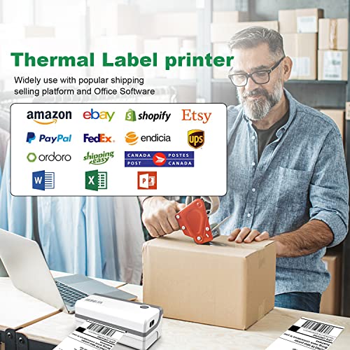 Rongta Label Printer,Thermal Shipping Label Printer,4x6 Shipping Label Printer for Small Business, Supports Amazon,UPS, FedEx,UPS, Etsy,Shopify Etc,Compatible with Windows & Mac OS(RP420)