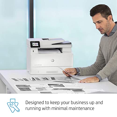 HP Laserjet Pro MFP M428fdn Monochrome Laser All-in-One Printer, Print Scan Copy Fax, Automatic 2-Sided Printing, 40 ppm, 250-sheet, 1200 x 1200 dpi, 512 MB, Bundle with JAWFOAL Printer Cable