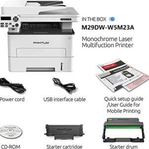 All in One Multifunction Laser Printer Scanner Copier Wireless Monochrome Black and White Printers with USB Cable Home Office - Print Copy Scan (High Speed Up to 33 ppm)