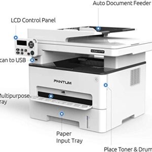 All in One Multifunction Laser Printer Scanner Copier Wireless Monochrome Black and White Printers with USB Cable Home Office - Print Copy Scan (High Speed Up to 33 ppm)