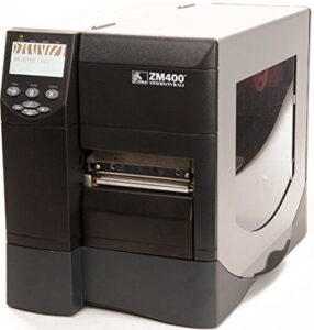 zebra zm400 thermal label industrial printer, 10 in/s print speed, 203 dpi print resolution, 4.09″ print width, 110/220v ac
