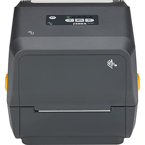 ZEBRA ZD421 300 dpi Thermal Transfer and Direct Thermal Desktop Barcode Label Printer - USB, USB Host and Bluetooth Connectivity - 4 IPS, 4.27" Max Print Width, Monochrome - JTTANDS