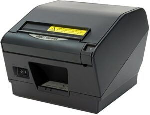 star micronics ultra high speed tsp847iil ethernet (lan) thermal receipt printer with auto-cutter/tear bar – gray