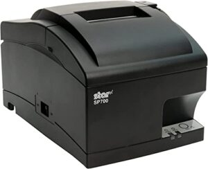 star micronics sp742me monochrome wired impact kitchen receipt printer – ethernet connectivity – compatible with square and clover, auto cutter, internal power supply