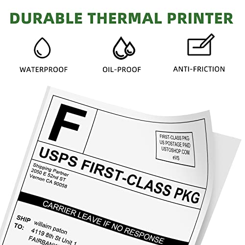 Phomemo Bluetooth Thermal Label Printer, Shipping Label - 4" x 6" Fan-Fold Labels, 500 pcs