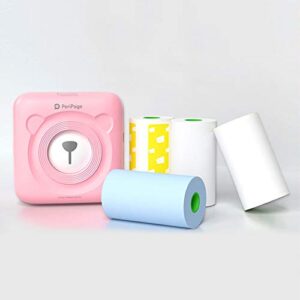 Peripage Colorful Mini Printer Paper Sticker, Thermal Printing Paper Can be Pasted fit for A6/A8 Waterproof, Oilproof, Scratchproof,3 Roll(Pink,Blue,Yellow),3.6m/roll