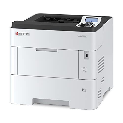 Kyocera ECOSYS PA6000x Monochrome Laser Printer, 62 ppm, 600 x 600 dpi and Up to Fine 1200 dpi, 600 Sheet Tray, 100 Sheet MPT, Duplex, 5 Line LCD w/Hard Key Panel, Gigabit Ethernet, USB, 512 MB