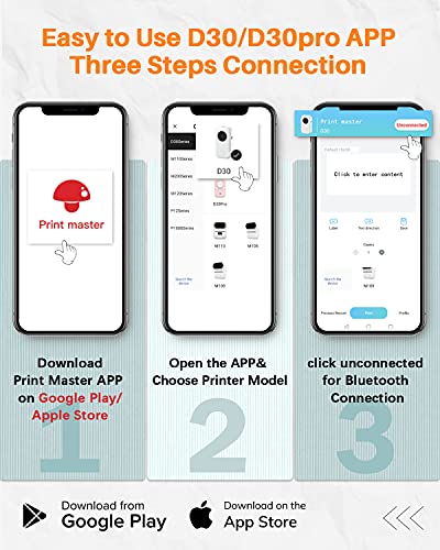 Memoqueen D30 Mini Label Printer - Portable Thermal Bluetooth Label Maker Machine with Tape,Small Sticker Printer Labeler Compatible with Phomemo D30 iOS&Android,for Home Office Organization,Pink