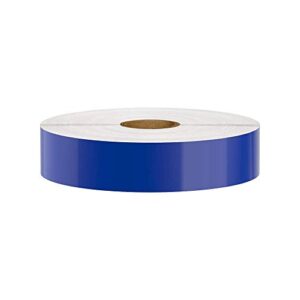 premium vinyl label tape for duralabel, labeltac, vnm signmaker, safetypro, viscom and others, blue, 1″ x 150′