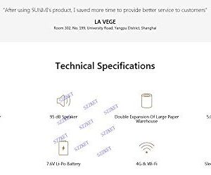 POS Android 7.1 PDA Portable POS Terminal Sunmi V2 PDA eSIM 4G WiFi with Camera Speaker Receipt Printer for Mobile Market Order