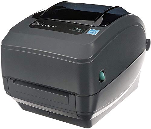 ZEBRA GX420t Thermal Transfer Desktop Printer Print Width of 4 in USB Serial and Parallel Port Connectivity GX42-102510-000