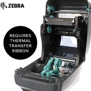 ZEBRA GX420t Thermal Transfer Desktop Printer Print Width of 4 in USB Serial and Parallel Port Connectivity GX42-102510-000