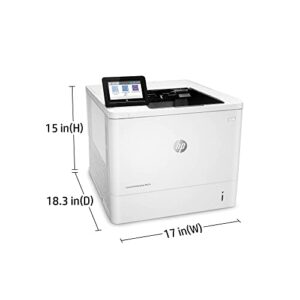 HP Laserjet Enterprise M610dn Single-Function Wired Monochrome Laser Printer, White - Print only - 4.3" Touchscreen, 55 ppm, 1200 x 1200 dpi, Auto Duplex Printing, Ethernet - Cbmou External Webcam