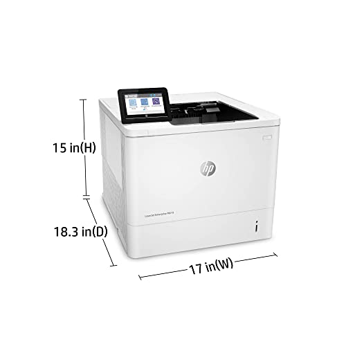 HP Laserjet Enterprise M610dn Single-Function Wired Monochrome Laser Printer, White - Print only - 4.3" Touchscreen, 55 ppm, 1200 x 1200 dpi, Auto Duplex Printing, Ethernet - Cbmou External Webcam