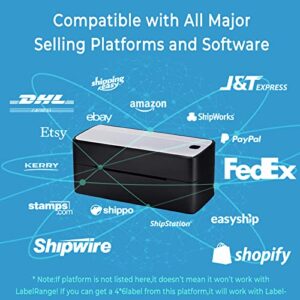 USB 4x6 Thermal Label Printer - Shipping Label Printer, Label Printer for Shipping Packages, Label Printer for Small Business, Thermal Printer, Compatible with USPS, Shopify, Amazon, Etsy, Ebay