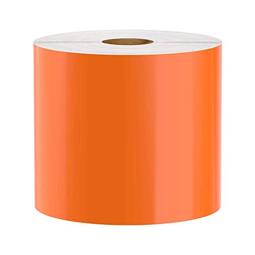 Premium Vinyl Label Tape for DuraLabel, LabelTac, VnM SignMaker, SafetyPro, Viscom and Others, Orange, 4" x 150'