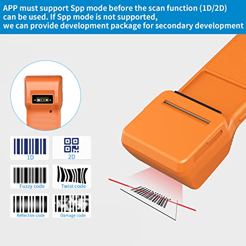 Combination of Bluetooth 58mm Thermal Printer and Mobile Phone, Can be Used as POS PDA Receipt Printer After Secondary Development,only Supports Application Software with Built-in SPP Protocol.