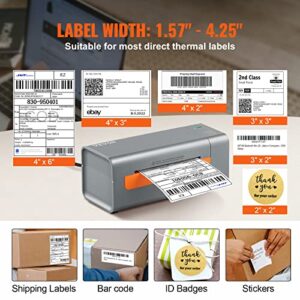 VEVOR Thermal Label Printer, 4x6 Label Printer, Shipping Label Printer with Automatic Label Recognition, Support Windows/MacOS/Linux/Chromebook, Compatible with USPS, Amazon, Ebay, Etsy, UPS etc