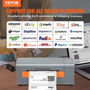 VEVOR Thermal Label Printer, 4x6 Label Printer, Shipping Label Printer with Automatic Label Recognition, Support Windows/MacOS/Linux/Chromebook, Compatible with USPS, Amazon, Ebay, Etsy, UPS etc