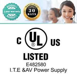 [UL Listed] HKY 24V C825343 Replacement AC Adapter for E pson PS-180 PS-170 PS-150 PSA242 C32C825343 M159A M159B M235A M129C TM-T88II TM Series T88III POS Printer DC Charger Power Supply Cord