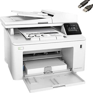 HP Laserjet Pro MFP M227fdw All-in-One Wireless Laser Printer, Print Scan Copy Fax, Auto 2-Sided Printing, 1200 x 1200 dpi, 30 ppm, Compatible with Alexa, Bundle with JAWFOAL Printer Cable