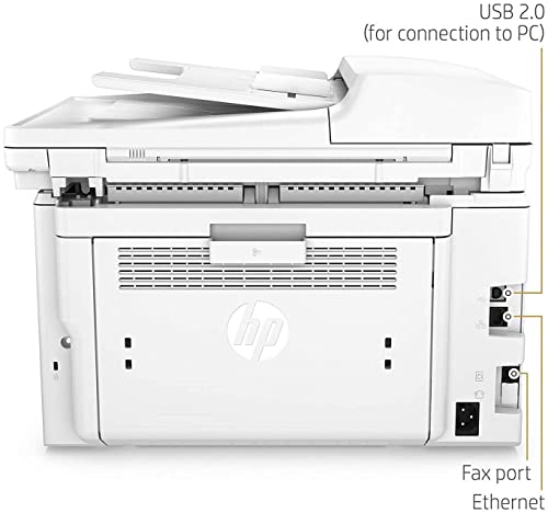 HP Laserjet Pro MFP M227fdw All-in-One Wireless Laser Printer, Print Scan Copy Fax, Auto 2-Sided Printing, 1200 x 1200 dpi, 30 ppm, Compatible with Alexa, Bundle with JAWFOAL Printer Cable