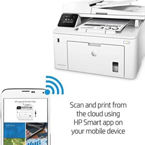 HP Laserjet Pro MFP M227fdw All-in-One Wireless Laser Printer, Print Scan Copy Fax, Auto 2-Sided Printing, 1200 x 1200 dpi, 30 ppm, Compatible with Alexa, Bundle with JAWFOAL Printer Cable