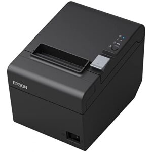 Epson TM-T20III Thermal POS Receipt Printer, Black - USB Type B, Serial Interfaces and DK Port - Print Speeds Up to 250mm/sec, 203 dpi, Auto-Cutter, Monochrome, DAODYANG Printer_Cable