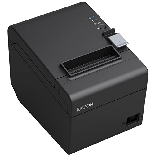 Epson TM-T20III Thermal POS Receipt Printer, Black - USB Type B, Serial Interfaces and DK Port - Print Speeds Up to 250mm/sec, 203 dpi, Auto-Cutter, Monochrome, DAODYANG Printer_Cable