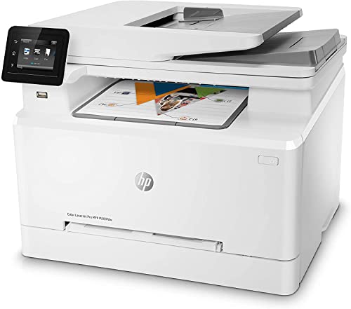 HP Color Laserjet Pro M283fdwA Wireless All-in-One Laser Printer, Print Scan Copy, Remote Mobile Print, Auto 2-Sided Printing, 22 ppm, 250-Sheet, Works with Alexa, Bundle with JAWFOAL Printer Cable