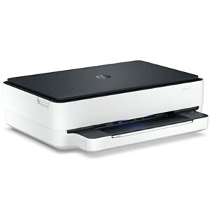 HP Envy 6075 Wireless All-in-One Color Inkjet Printer, White/Black - Print Scan Copy - 10 ppm, 4800 x 1200 dpi, Auto 2-Sided Printing, Borderless Printing, Bluetooth, USB