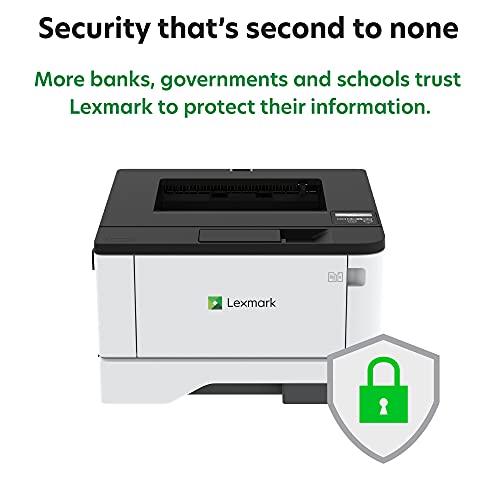 Lexmark B3340dw Monochrome Laser Printer with Full-Spectrum Security and Print Speed up to 40 ppm(29S0250), Gray/White, Small