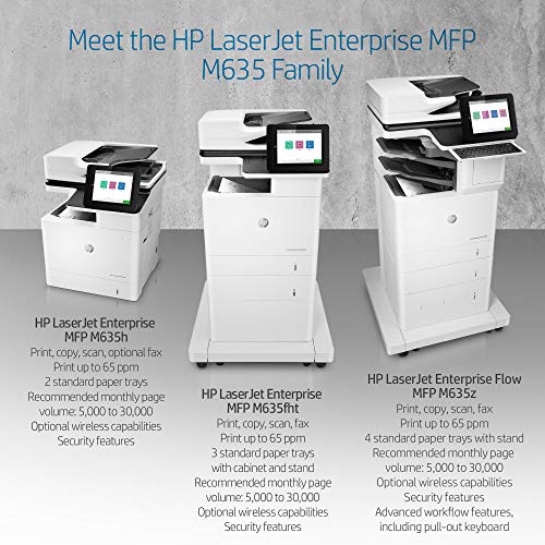 HP LaserJet Enterprise MFP M635h Monochrome All-in-One Printer with built-in Ethernet & 2-sided printing (7PS97A)