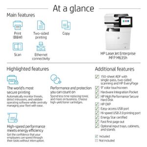 HP LaserJet Enterprise MFP M635h Monochrome All-in-One Printer with built-in Ethernet & 2-sided printing (7PS97A)