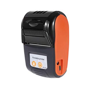 Bluetooth Receipt Printer, 58mm Portable Mobile Thermal Printer Ticket Label Receipt Printer, 1500mAh Rechargeable Mini USB Printer Set(Size:with Thermal Paper)